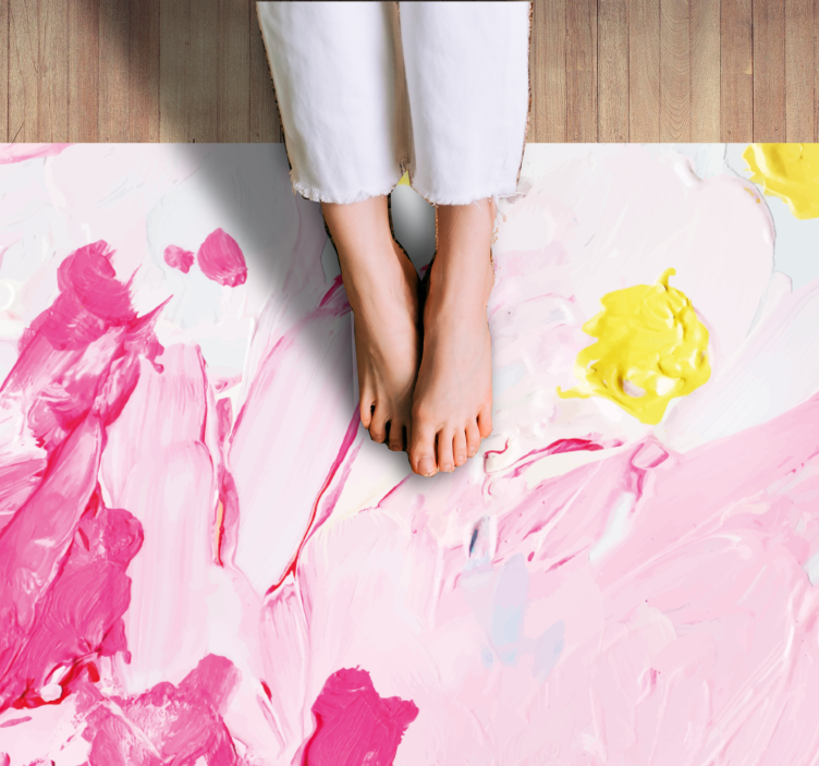 Färgstark rektangulär matta i akrylborstslag - Tenstickers