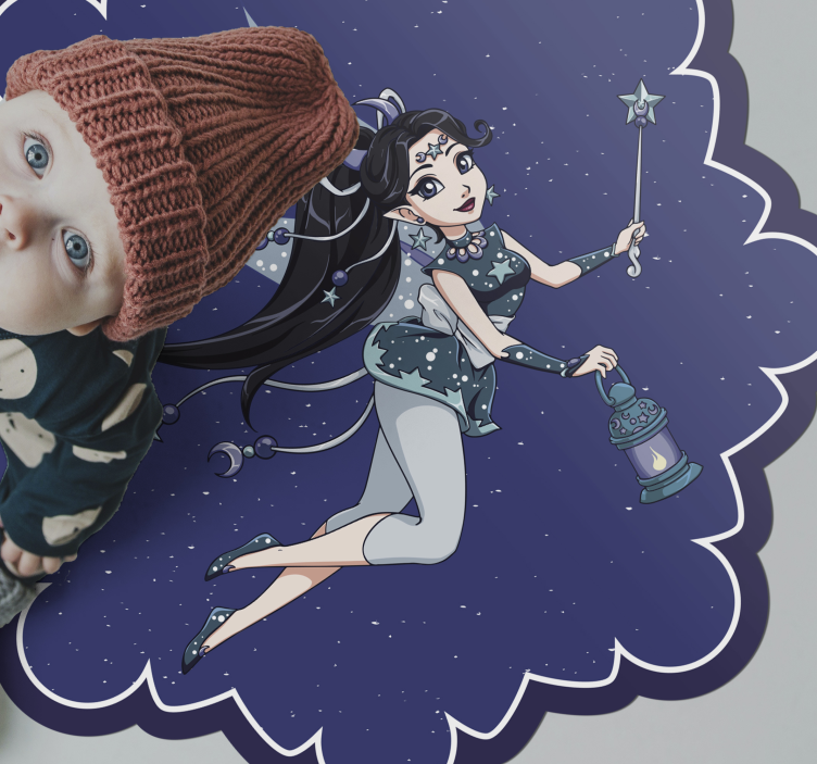 Fe natthimmel Vinylmatta Barn - Tenstickers