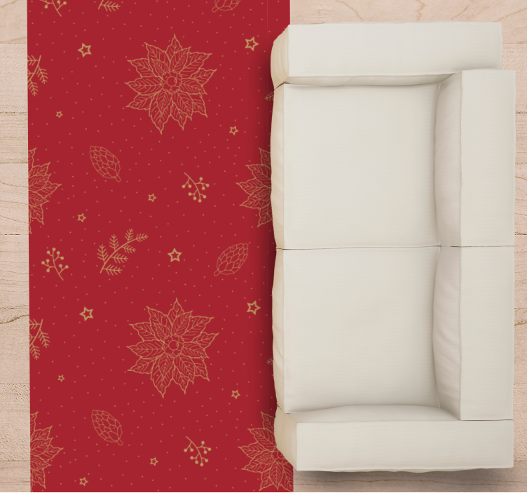 Festliga blommotiv Vinylmatta Mandala - Tenstickers