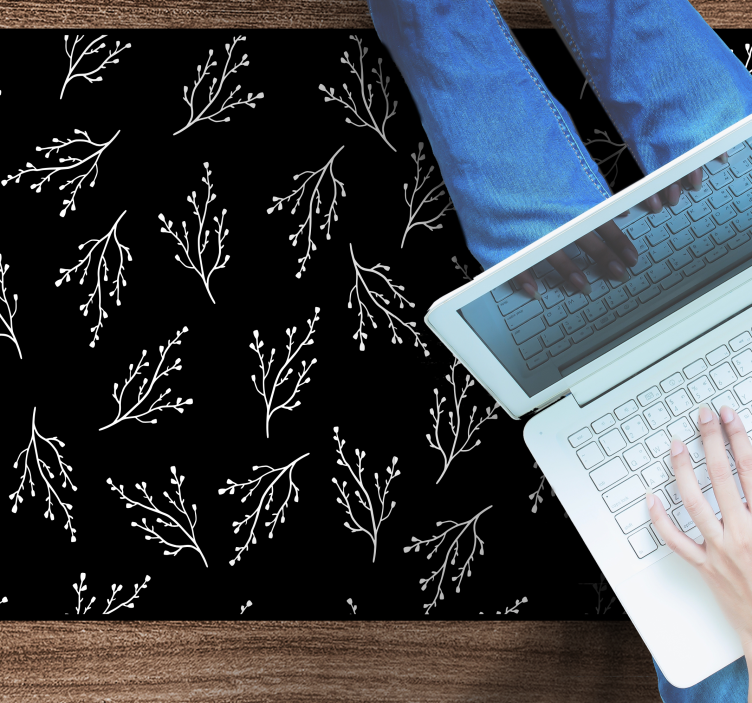 Fina grenmönster Vinylmatta natur - Tenstickers