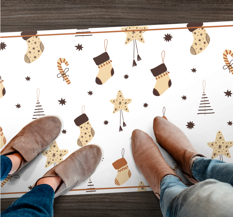 Vita högtidsfiranden Vinylmatta Jul - Tenstickers