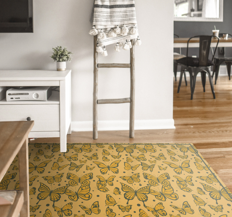 Fjärilsglädje Vinylmatta djur - Tenstickers