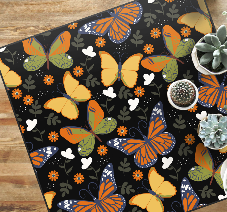 Fjärilsmotiv Vinylmatta djur - Tenstickers