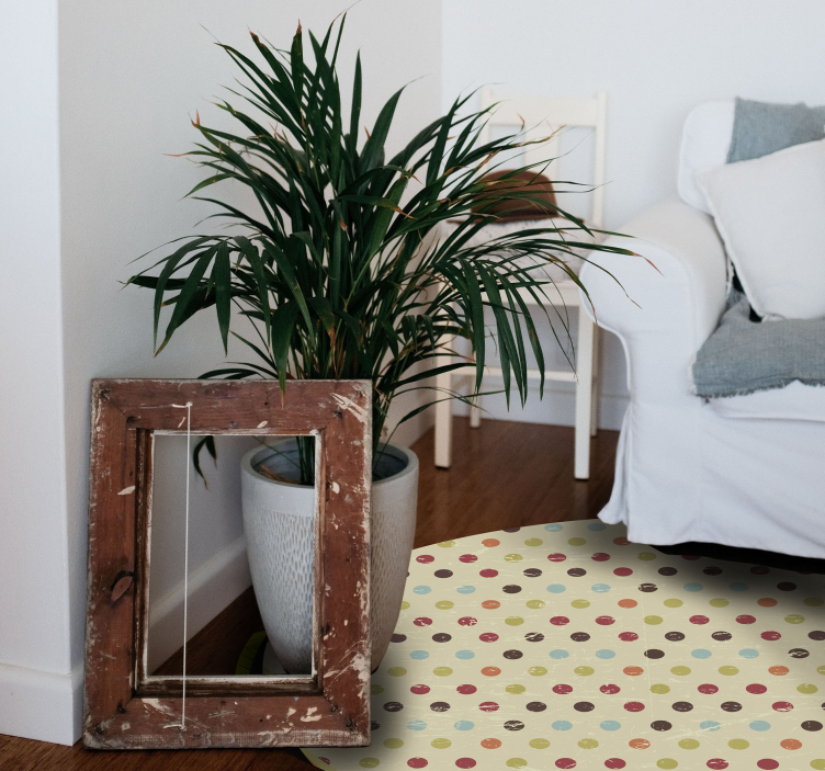 Flerfärgade prickiga geometriska mattor - Tenstickers