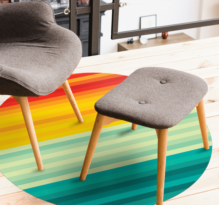 Flerfärgade ränder matta - Tenstickers