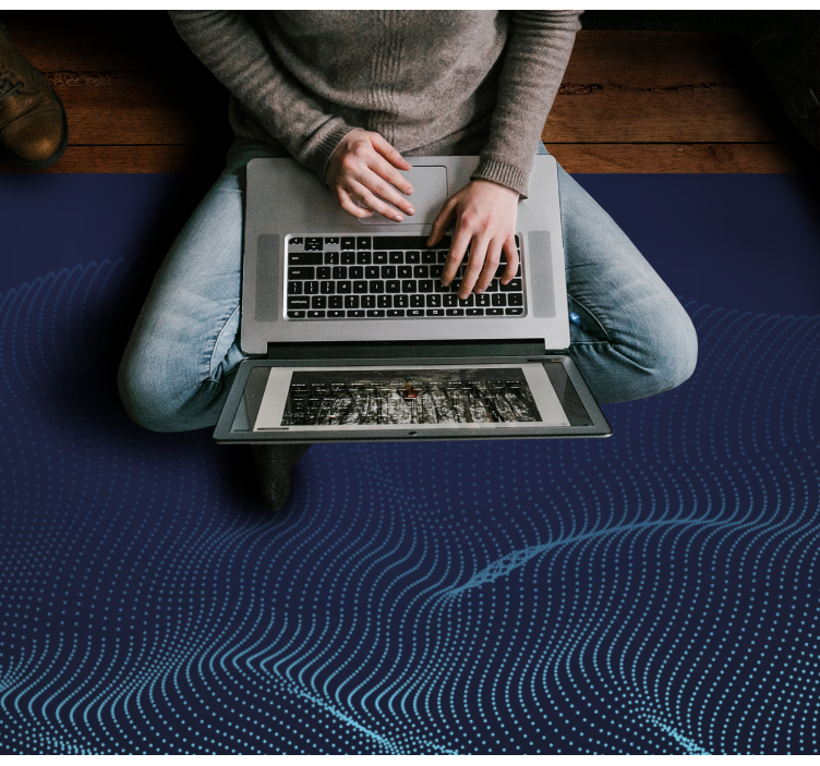 Flytande vågmotiv Vinylmatta modern - Tenstickers