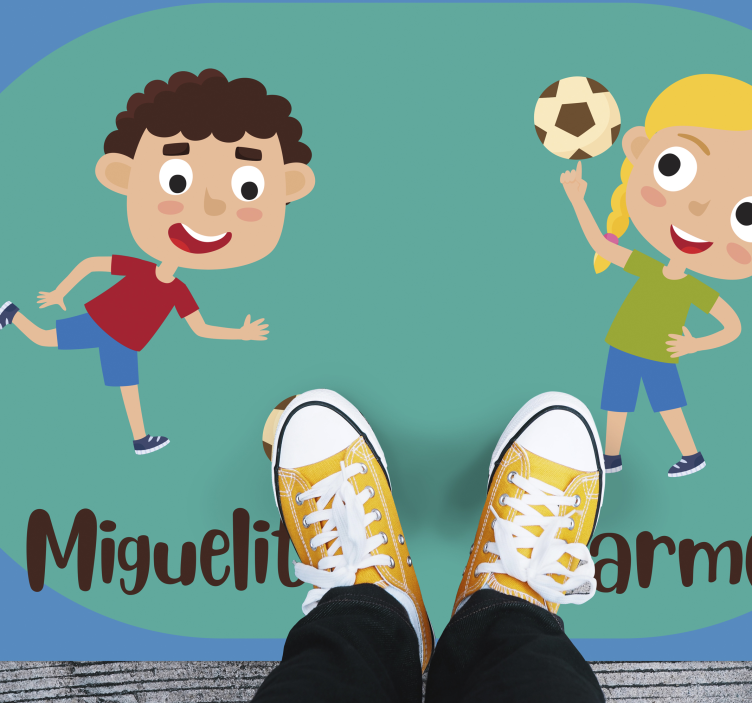 Fotbollsspelare personlig matta - Tenstickers