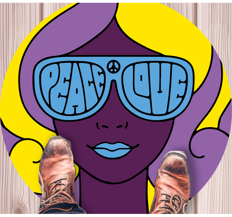 Fredskärleksikonen Vinylmatta Ungdom - Tenstickers