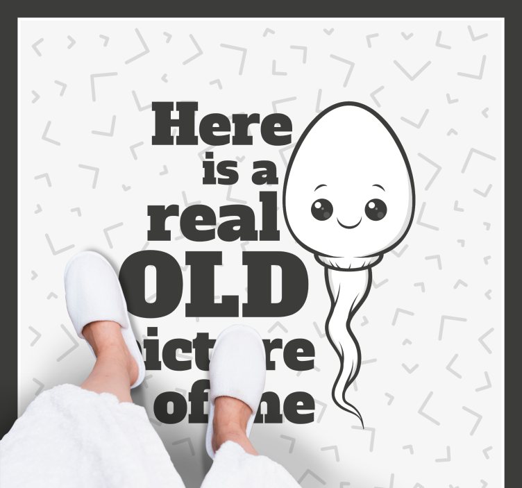 Sperma riktig gammal bild Vinylmattor med fraser - Tenstickers