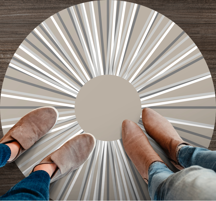 Geometrisk burst cirkulärt mönster vinylmatta - Tenstickers