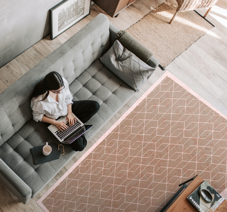 Geometrisk enkelhet Vinylmatta geometrisk - Tenstickers