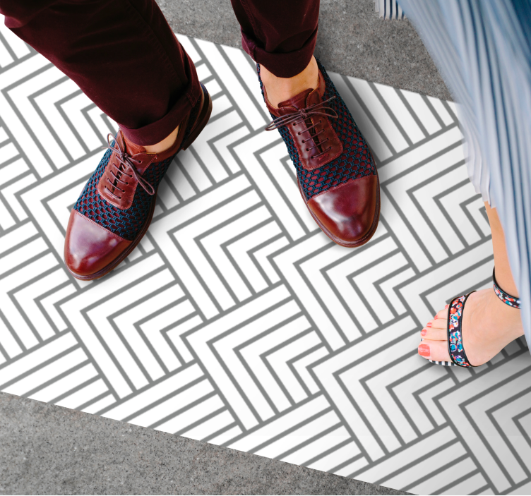 Geometrisk labyrint Vinylmatta geometrisk - Tenstickers