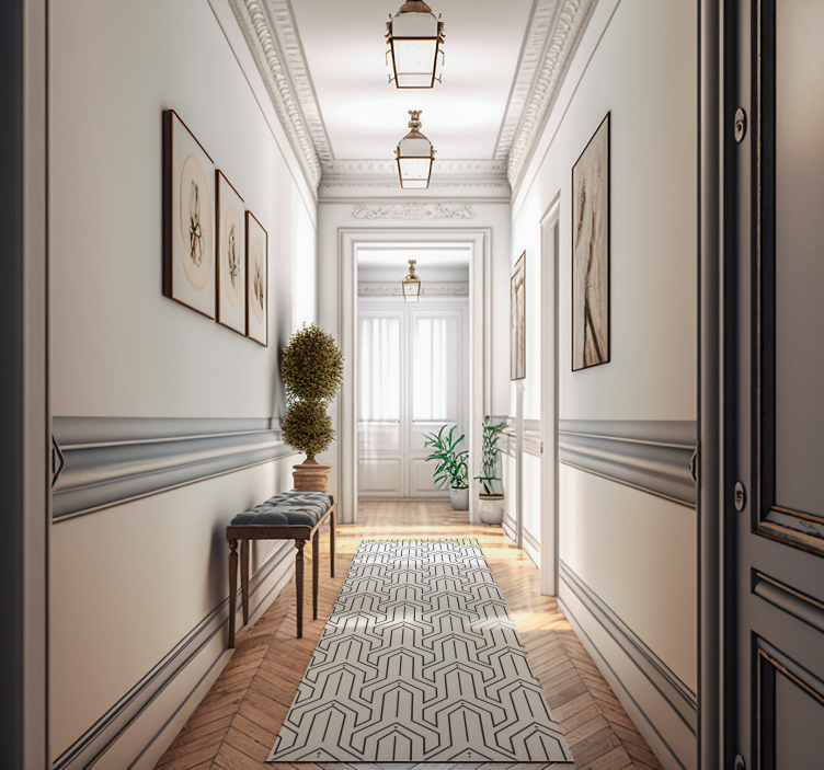 Geometrisk mönster vinylmatta  - Tenstickers