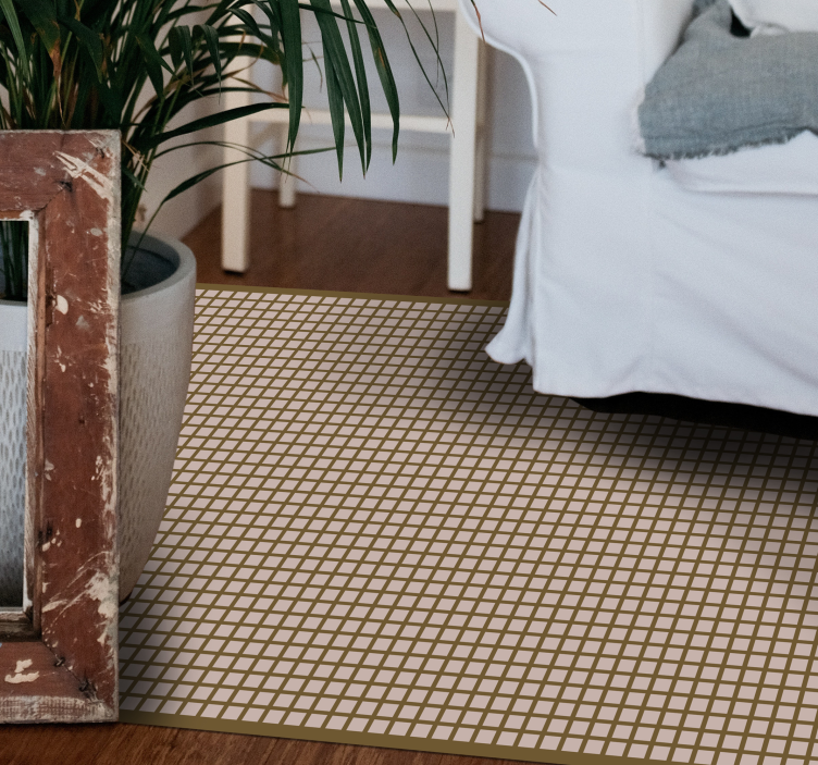 Geometriska rutmönster Vinlymatta randiga - Tenstickers