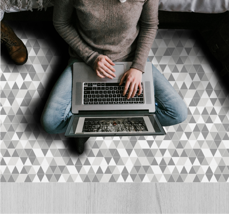 Geometriska triangulära mönster Vinylmatta geometrisk - Tenstickers