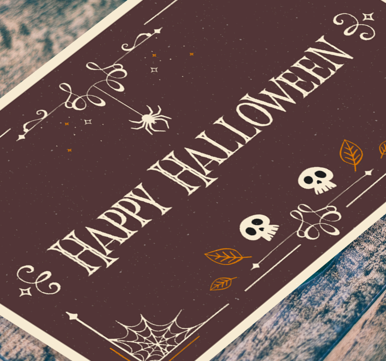 Glad halloween olika bilder vinyl matta - Tenstickers