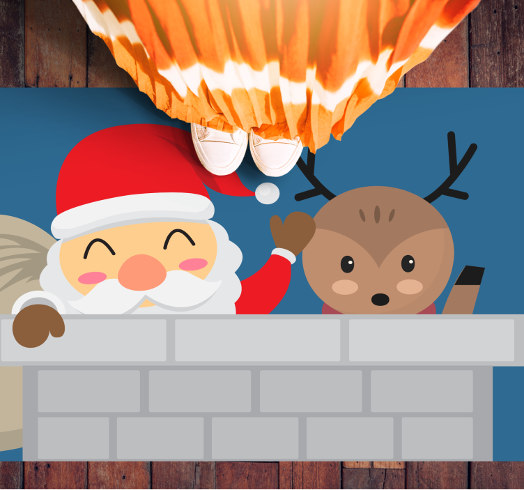 Glad jultomtescen Vinylmatta Jul - Tenstickers