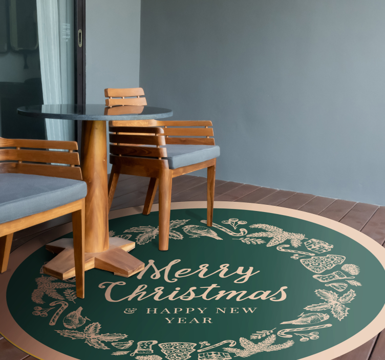 God jul & gott nytt år julmatta - Tenstickers