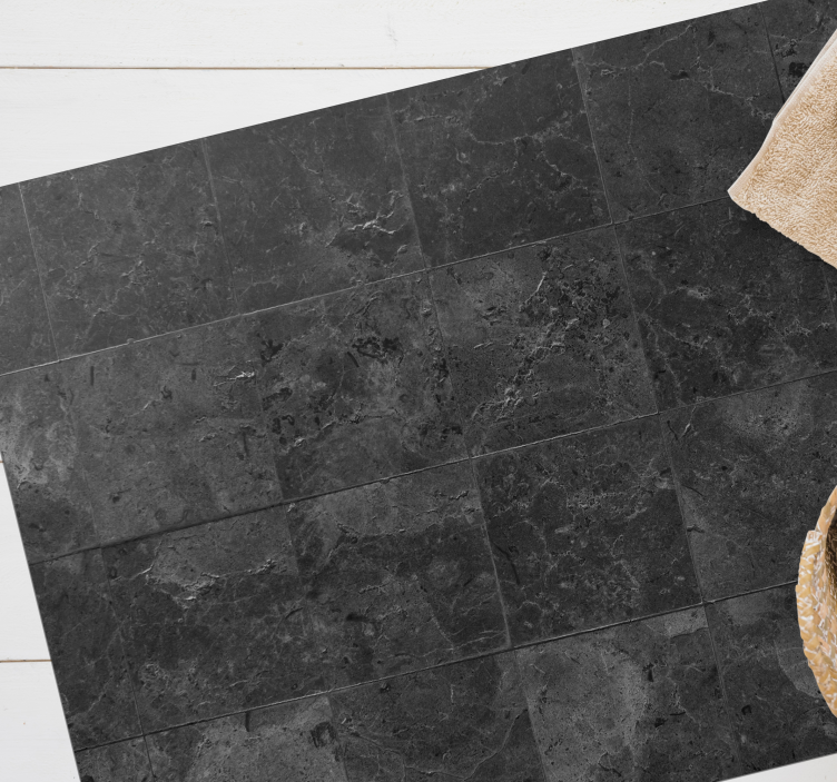 Grå kakel textur modern matta - Tenstickers