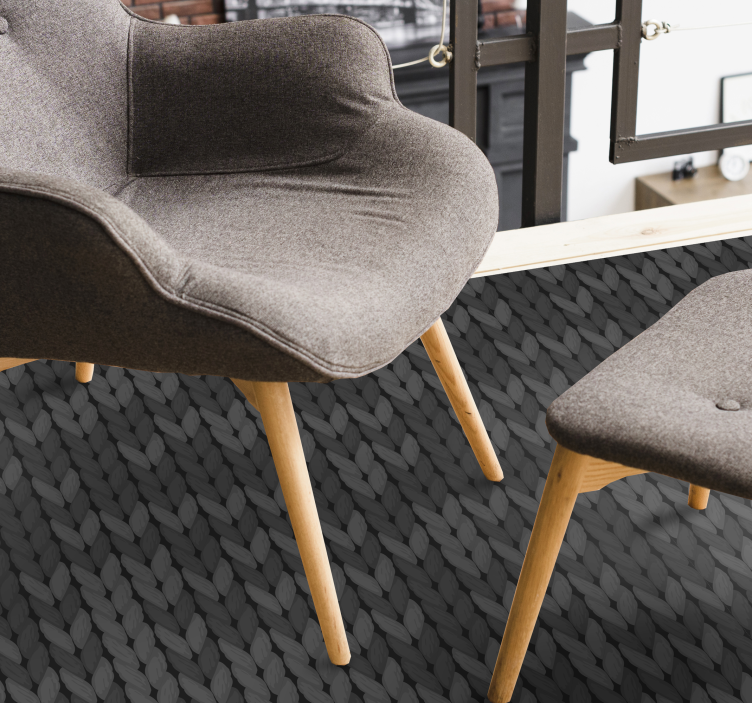 Grå rep minimal vinylmatta - Tenstickers