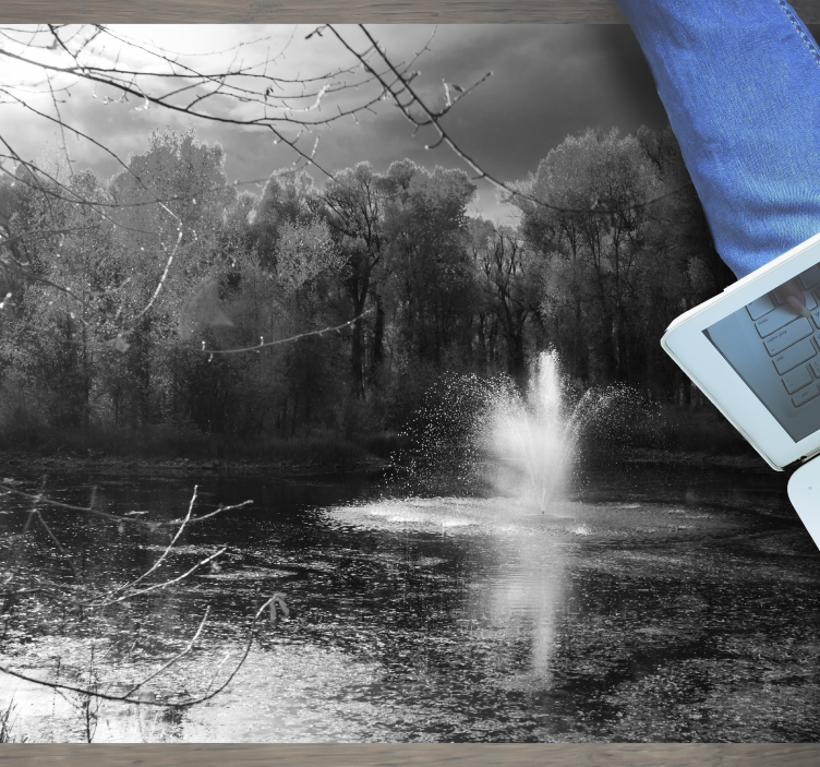 Grå skog natur vinyl matta - Tenstickers