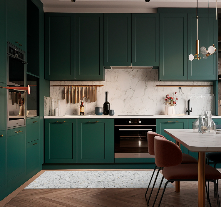 Grå terrazzo textur vinyl matta - Tenstickers