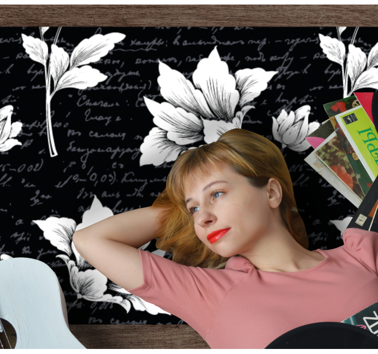 Graciöst botaniskt element Vinylmatta blommor och växter - Tenstickers