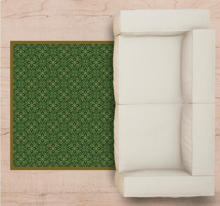 Graciöst botaniskt motiv Vinylmatta blommor och växter - Tenstickers