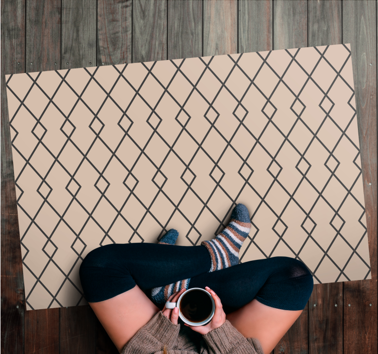 Graciöst diamantmotiv Vinylmatta geometrisk - Tenstickers