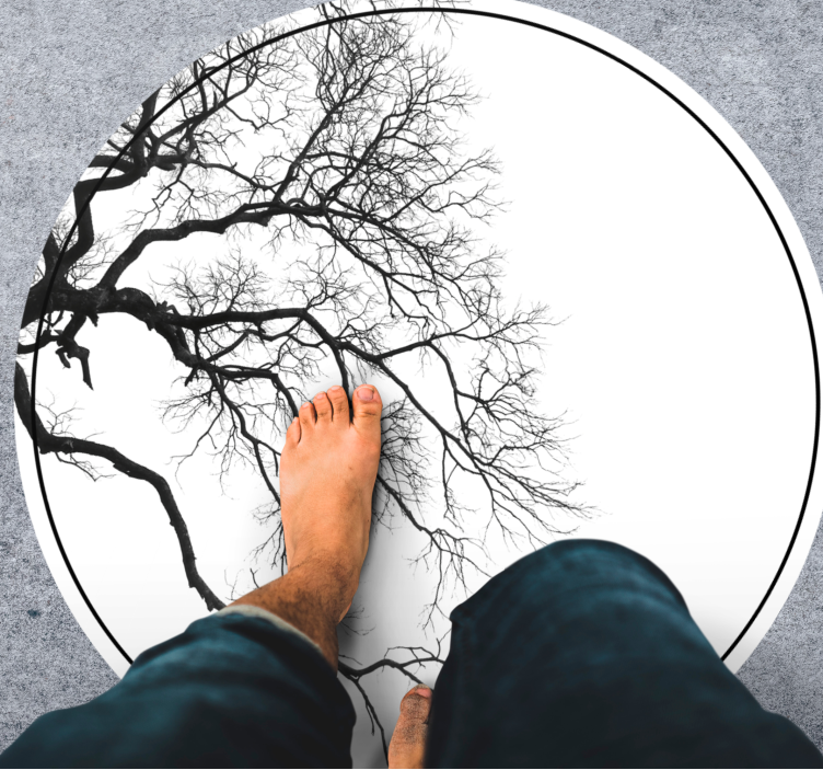 Gren silhuett konst Vinylmatta natur - Tenstickers