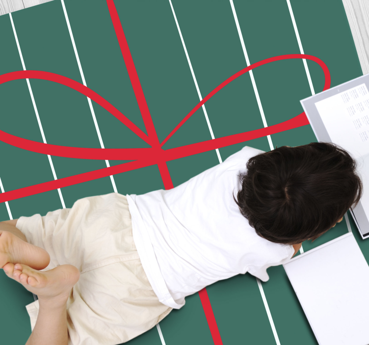 Gröna röda ränder Vinlymatta randiga - Tenstickers