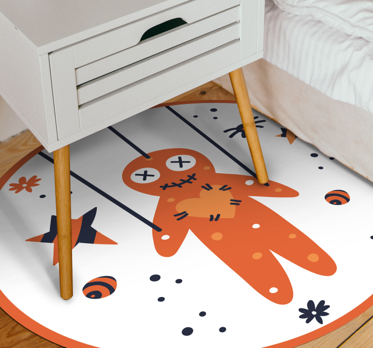 Halloween marionett leende vinyl sovrumsmatta - Tenstickers