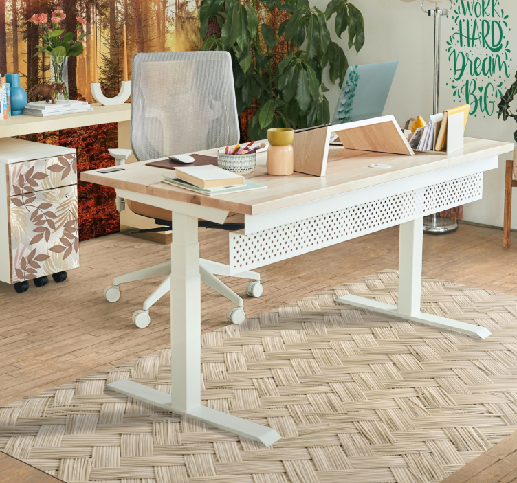 Halmtäcke matta vintage matta - Tenstickers