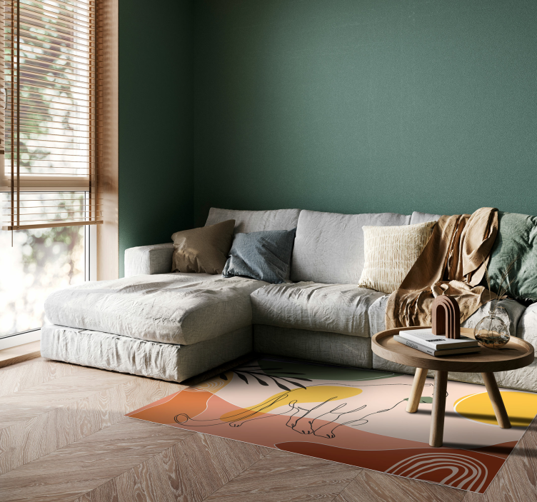 Handritad panter djur matta - Tenstickers