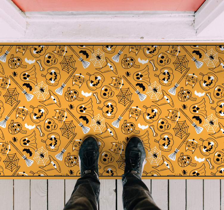 Hemsk halloween Vinylmatta Halloween - Tenstickers