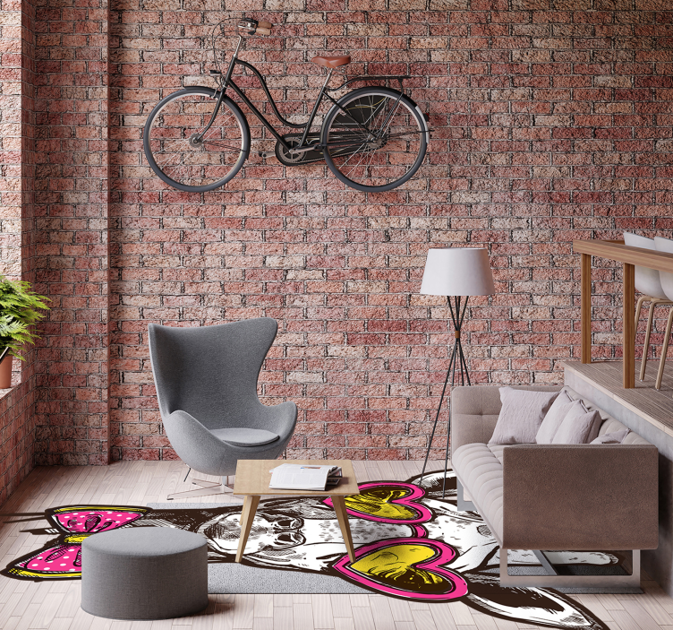 Original hipster giraff vinyl matta - Tenstickers