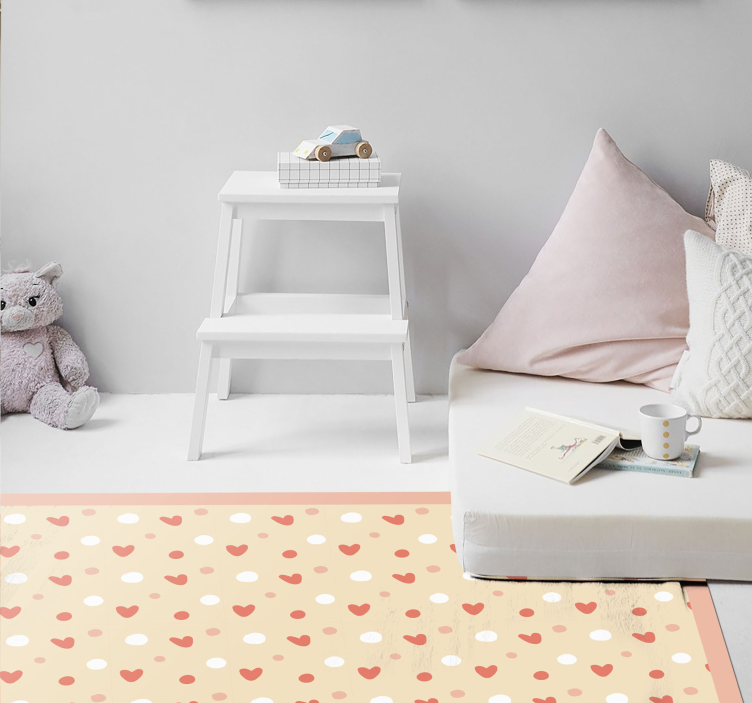 Hjärta mönster dekor Vinylmatta daghem - Tenstickers
