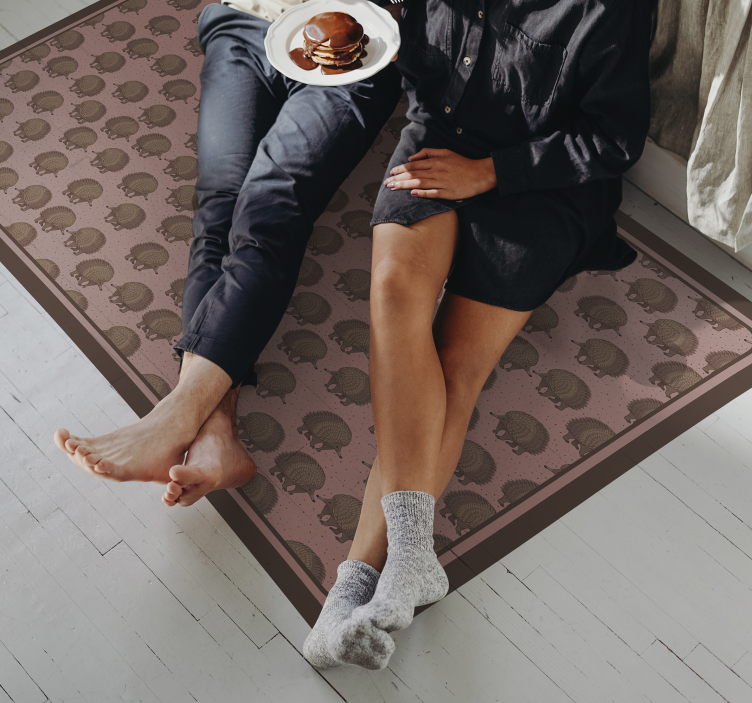 Igelkottsmönster Vinylmatta djur - Tenstickers