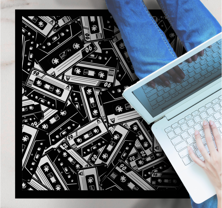 Kassettbandsmotiv Vinylmatta Ungdom - Tenstickers