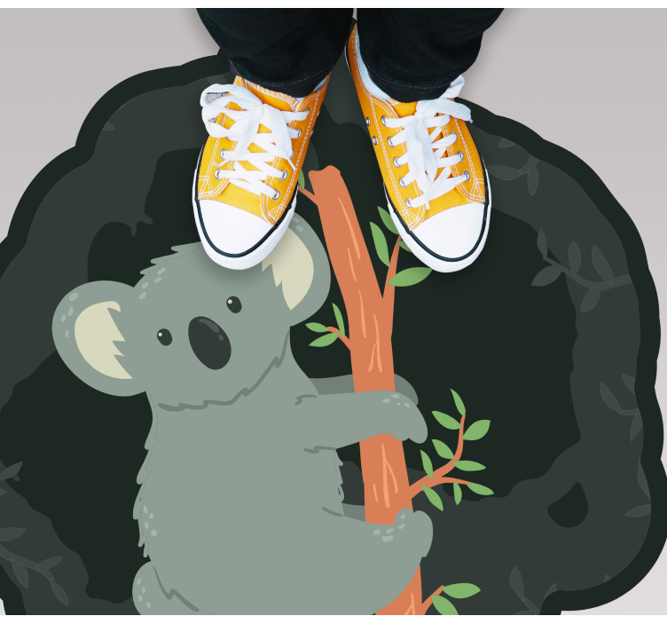 Koala kyla på en kvist djur matta - Tenstickers