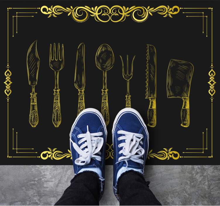 Köksredskap disposition Vinylmatta Kök - Tenstickers