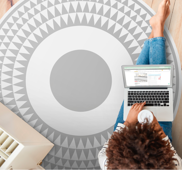 Koncentriska cirklar mönster Vinylmatta geometrisk - Tenstickers