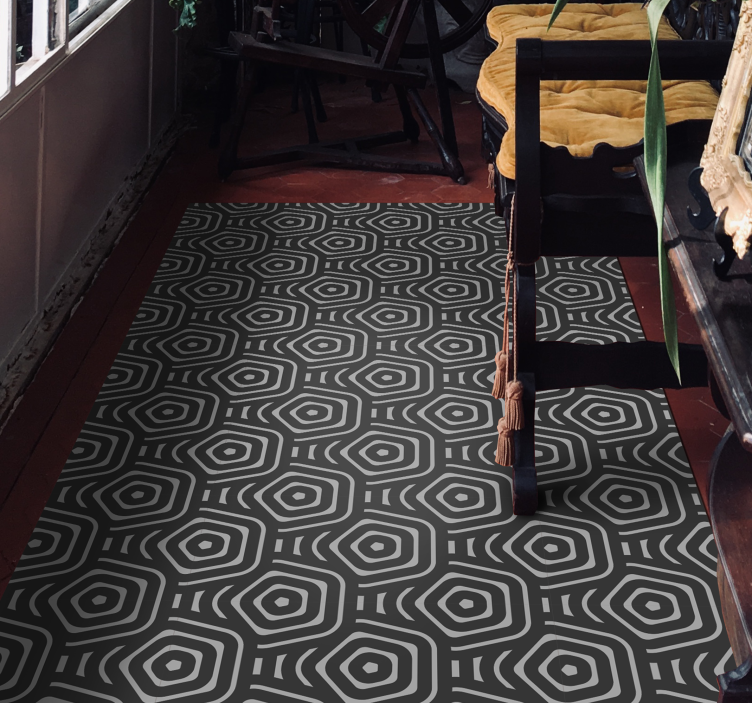 Koncentriska diamanter Vinylmatta geometrisk - Tenstickers