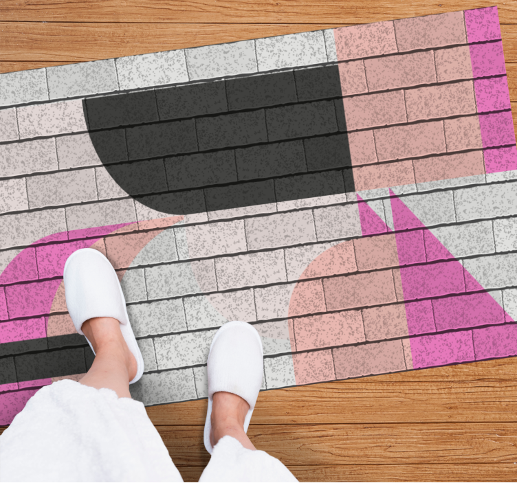 Konceptuella färgsegment Vinylmatta geometrisk - Tenstickers