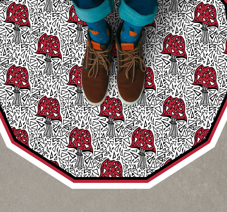 Konstnärligt svampmotiv Vinylmatta natur - Tenstickers