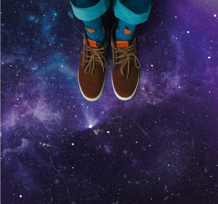 Kosmisk galaxscen Vinylmatta Stjärnor - Tenstickers