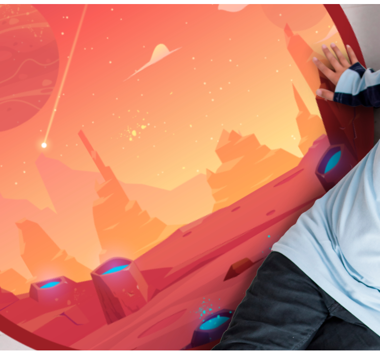 Kosmisk öken scen Vinylmatta Stjärnor - Tenstickers