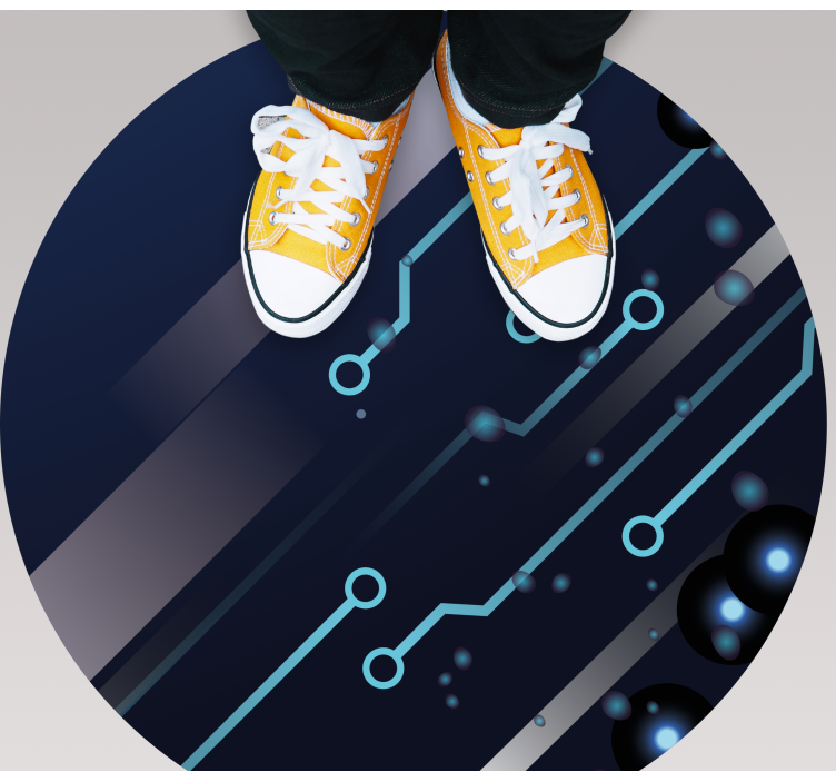 Kretskortsmönster Vinylmatta Ungdom - Tenstickers