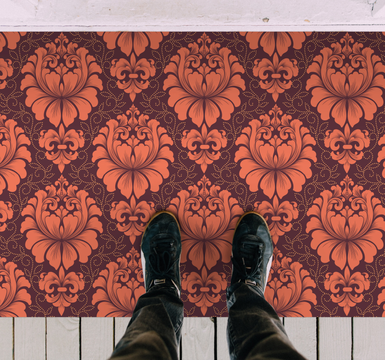 Kricka vintage mönster kakel vinyl matta - Tenstickers