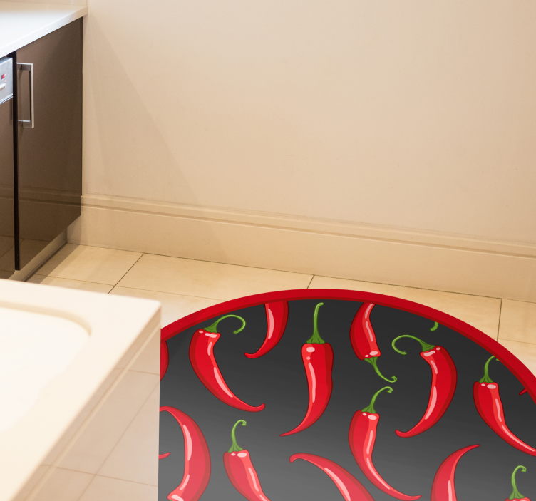 Kryddig röd paprika Vinylmatta Scandinaviska - Tenstickers